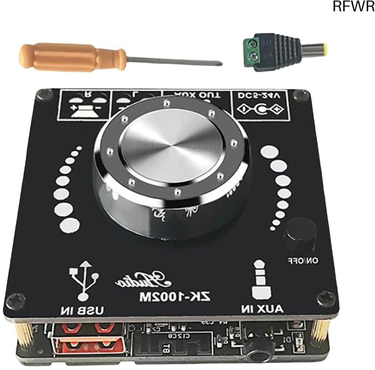 RFWR® Bluetooth 5.0 Stereo Power Audio Versterker - 100W per Kanaal — afbeelding 1