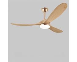 Nivard Plafondventilator - Met Verlichting - Plafond Ventilator - Met Lamp - Plafonniere Met Ventilator - Met Licht - Stijl Q - 150cm