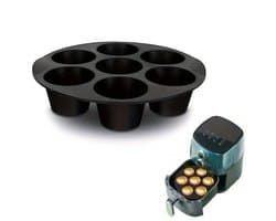 Crrynuo Muffinvorm - Geschikt voor 7 muffins - Mini muffinvormen - Siliconen - Airfryer siliconen muffinvorm - Antiaanbak muffinvorm - Perfect voor cupcakes-brownies-cakes en puddingen