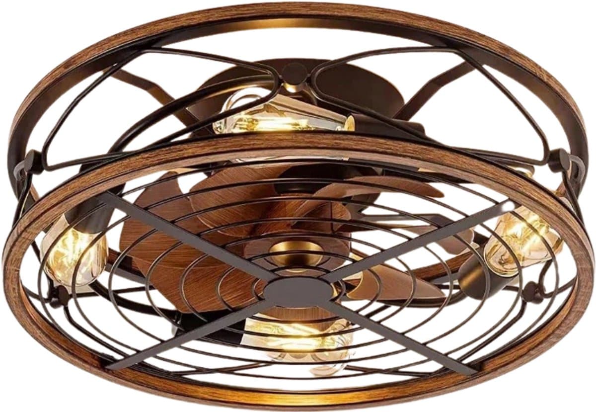 Bovista Plafondventilator - Met Verlichting - Plafond Ventilator - Met Lamp - Plafonniere Met Ventilator - Met Licht — afbeelding 1