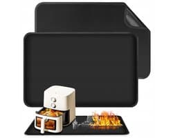 Airfryer Mat - Siliconen kookplaat beschermer - 60x40cm - Hittebestendig tot 560°C - Voor Airfryer, Oven & Barbecue - Makkelijk Schoon Te Maken & Anti-slip