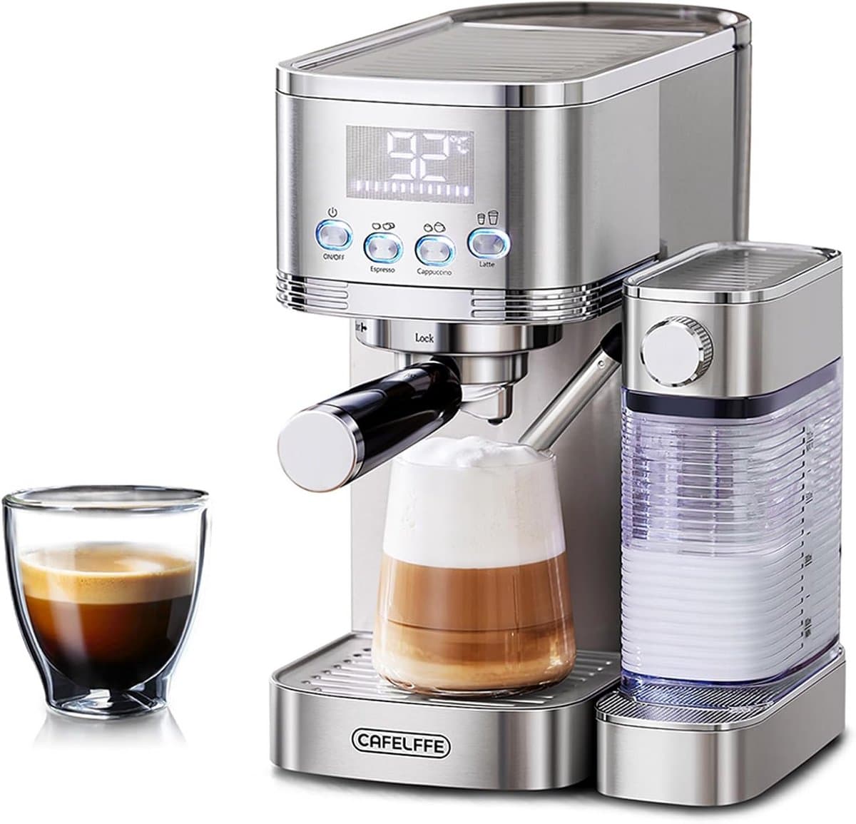 Professionele Espressomachine met Automatische Melkopschuimer en PID Temperatuurcontrole — afbeelding 1