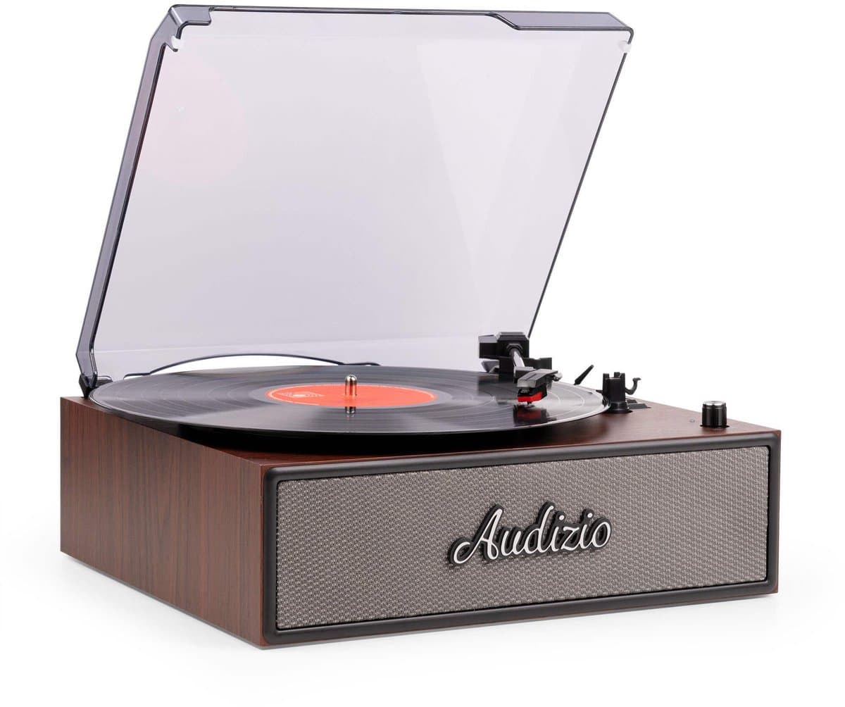 Retro platenspeler - Audizio Reno - Bluetooth platenspeler - LP speler met auto-stop - Houtlook — afbeelding 1