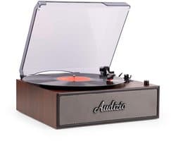 Retro platenspeler - Audizio Reno - Bluetooth platenspeler - LP speler met auto-stop - Houtlook