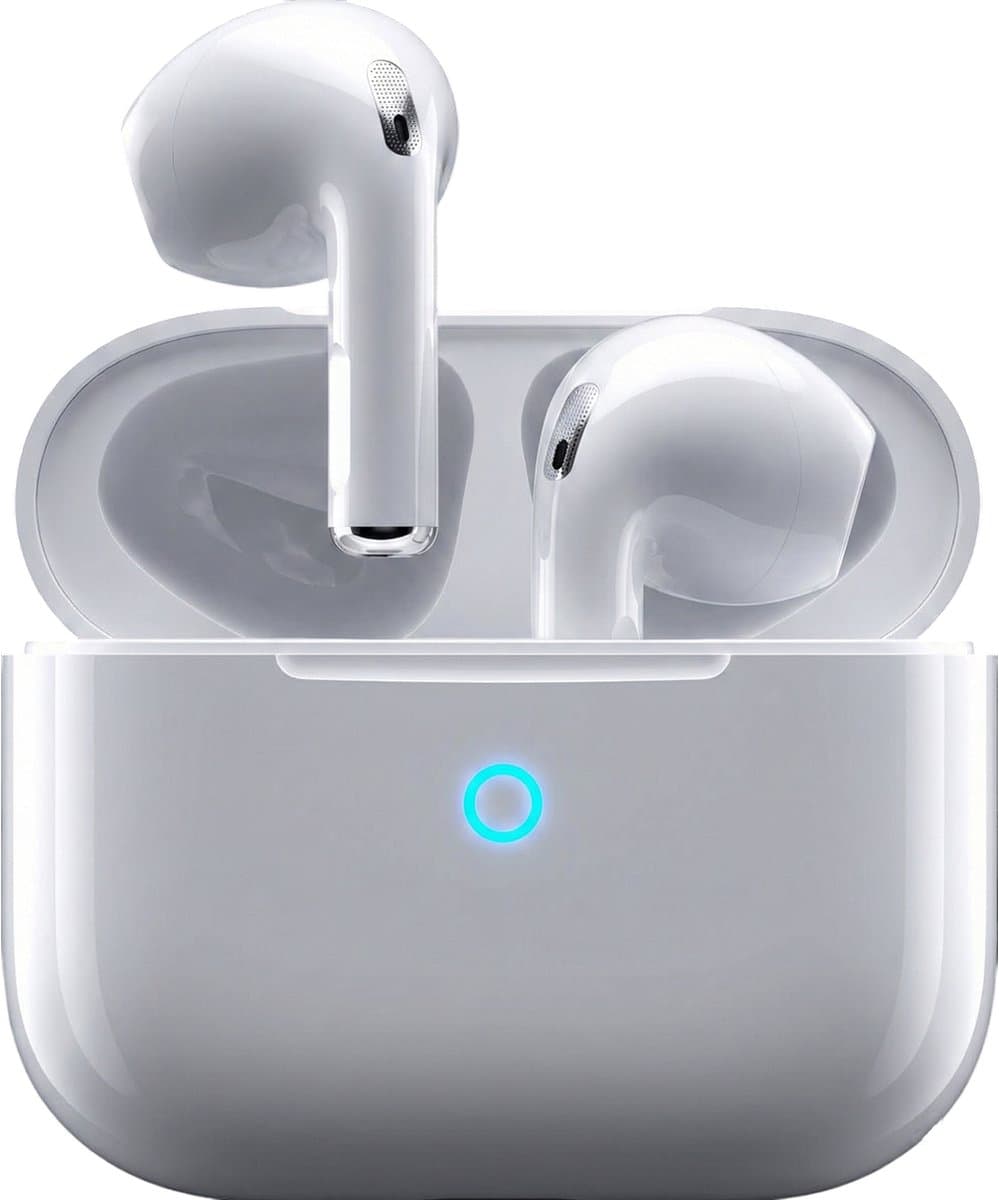 GØDLY X Oortjes Draadloos - Draadloze Oordopjes - Earbuds - Bluetooth - IPX5 - Wit - Earpods Iphone Apple & Samsung — afbeelding 1