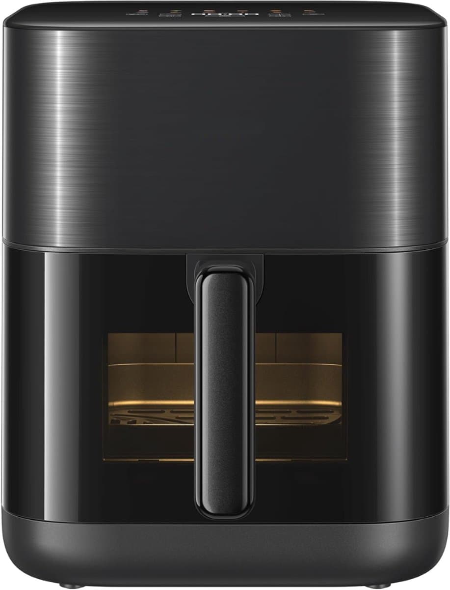 SNJY® Airfryer XXL - Airfryer Dubbel - Heteluchtfriteuse - Airfryer Dubbele Mand - 6L - 50 ℃-230 ℃ - Zwart — afbeelding 1