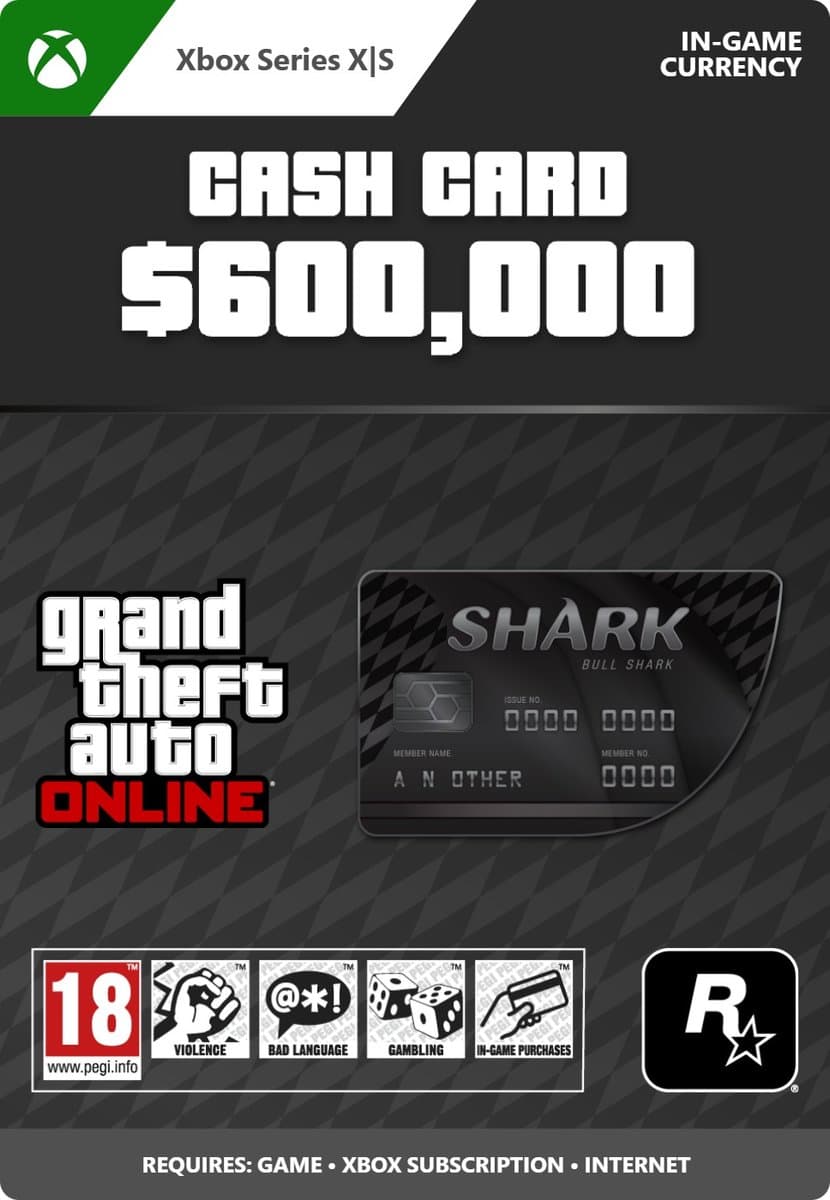 GTA Online: Bull Shark Cash Card $ 600.000 - Xbox Series X|S Download — afbeelding 1