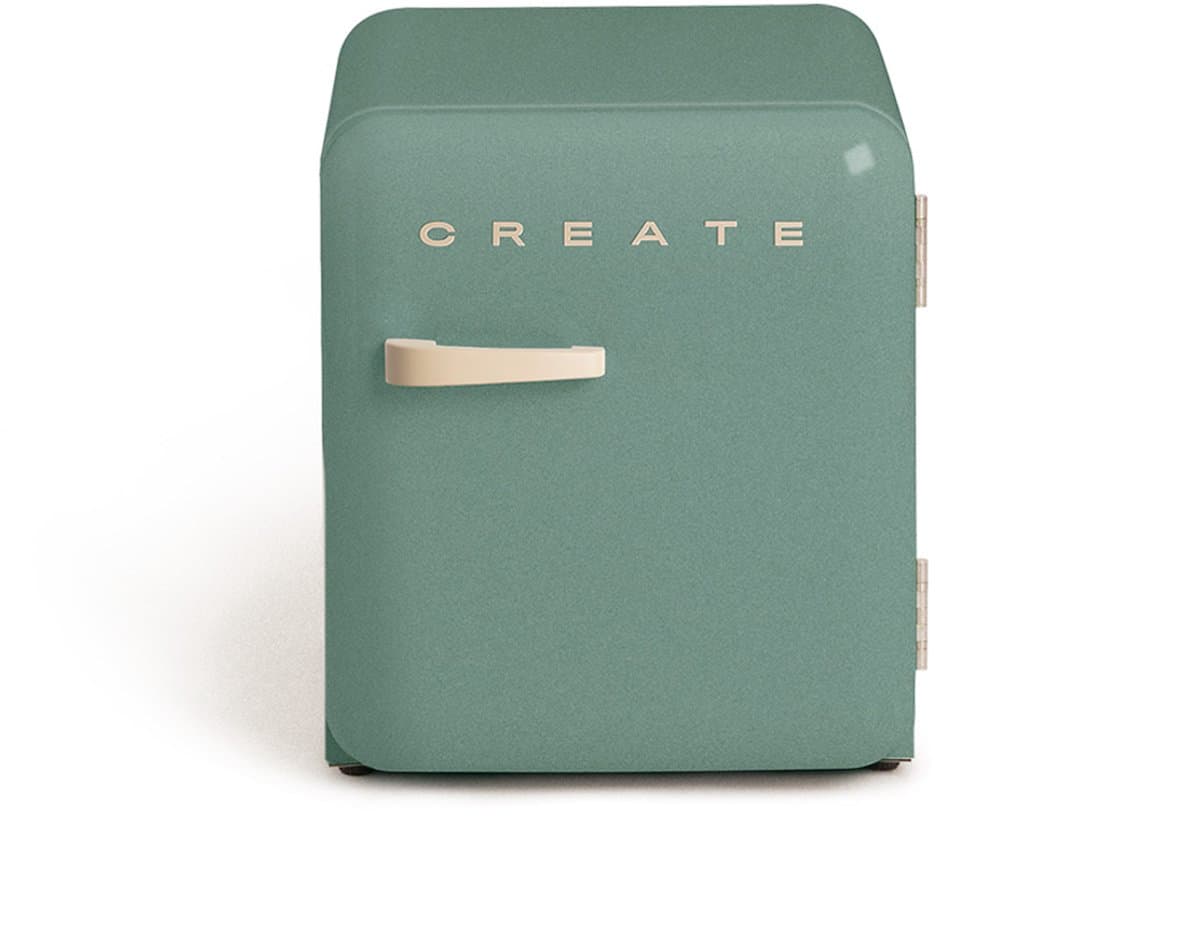 CREATE - Koelkast in retrostijl - Sage - Handvat Zand - FRIDGE RETRO 48L — afbeelding 1