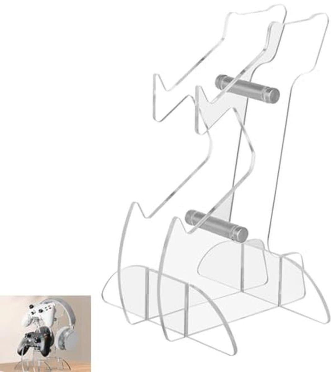 Ergonomische Headset Stand en Controller Houder van Acryl voor Gaming en Kantoor — afbeelding 1