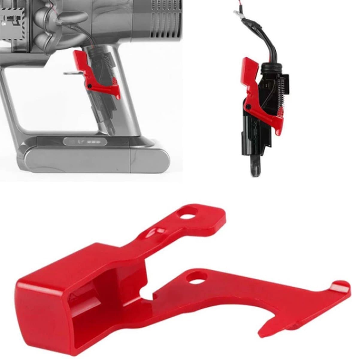 Gelijkwaardige aan origineel, Triggerknop reparatie onderdeel voor Dyson V10 / V11 - Gelijk aan model: 970148-01 - Vervanging voor aan/uit-knop behuizing - Perfect voor reparatie van Dyson steelstofzuiger — afbeelding 1