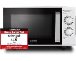 Testwinnaar Magnetron met Grill - 25 Liter Capaciteit, Keramische Bodem voor Gelijkmatige Verdeling, Koken op Twee Niveaus