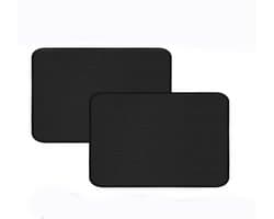 Bureaubladbeschermingspad - 2 stuks - Hittebestendige mat, geschikt voor airfryers - Ovenbeschermer - Sneldrogende koffiemat - BBQ beschermer - Geschikt voor airfryer, koffiezetapparaat en blender - 80 * 60 cm - Zwart