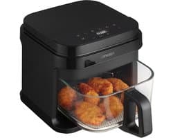 Gezonde Heteluchtfriteuse met Grote Glazen Mand 5,5L