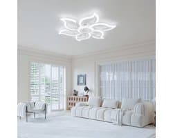 Slimme plafondventilator met LED verlichting, afstandsbediening, en spraakbediening - Stil in zomer/wintermodus, witte kleur