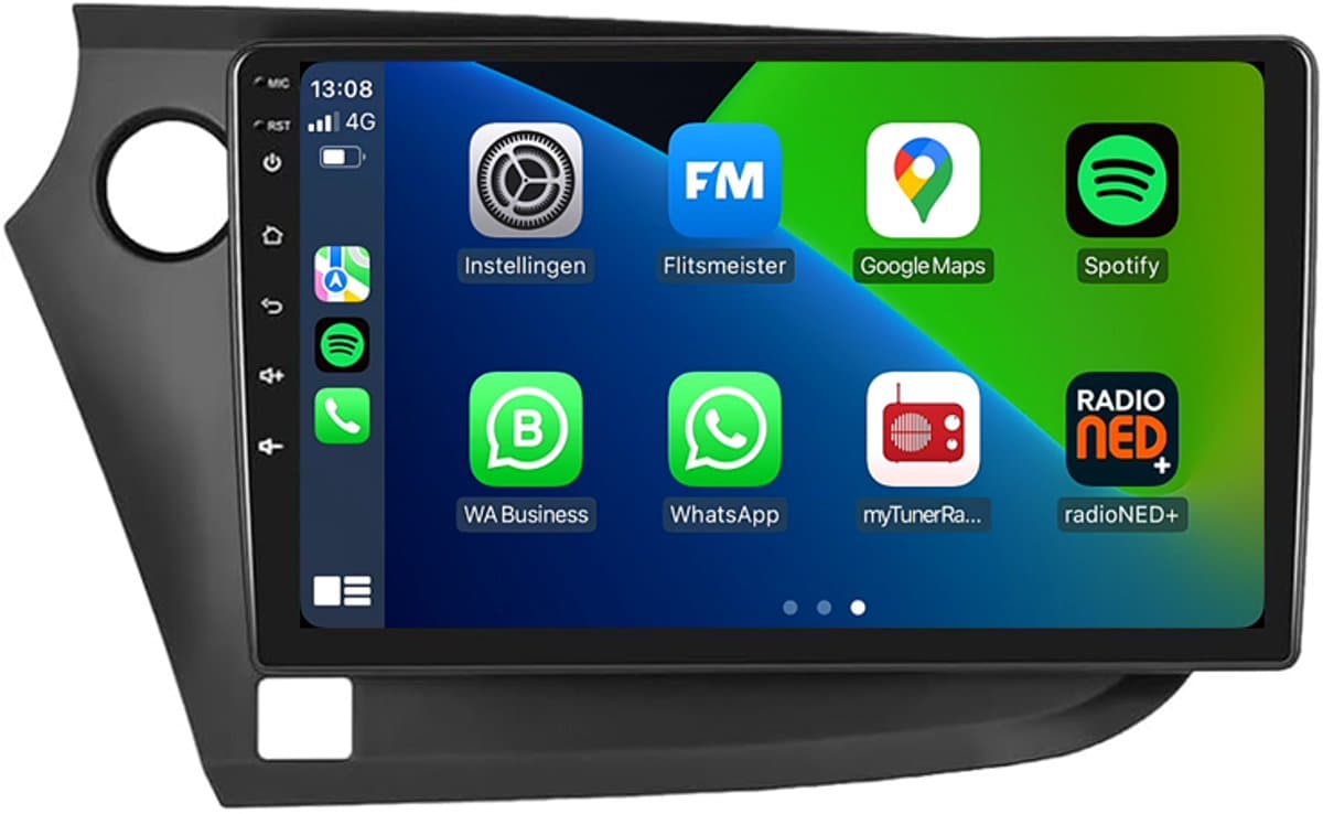 CarPlay autoradio geschikt voor Honda Insight | 2009 t/m 2014 | Android 13 | Draadloos Apple CarPlay & Android Auto | 2GB + 32GB | 8-Core processor | Davilon | 2025 model | 2009 2010 2011 2012 2013 2014 | Bluetooth & Wifi — afbeelding 1