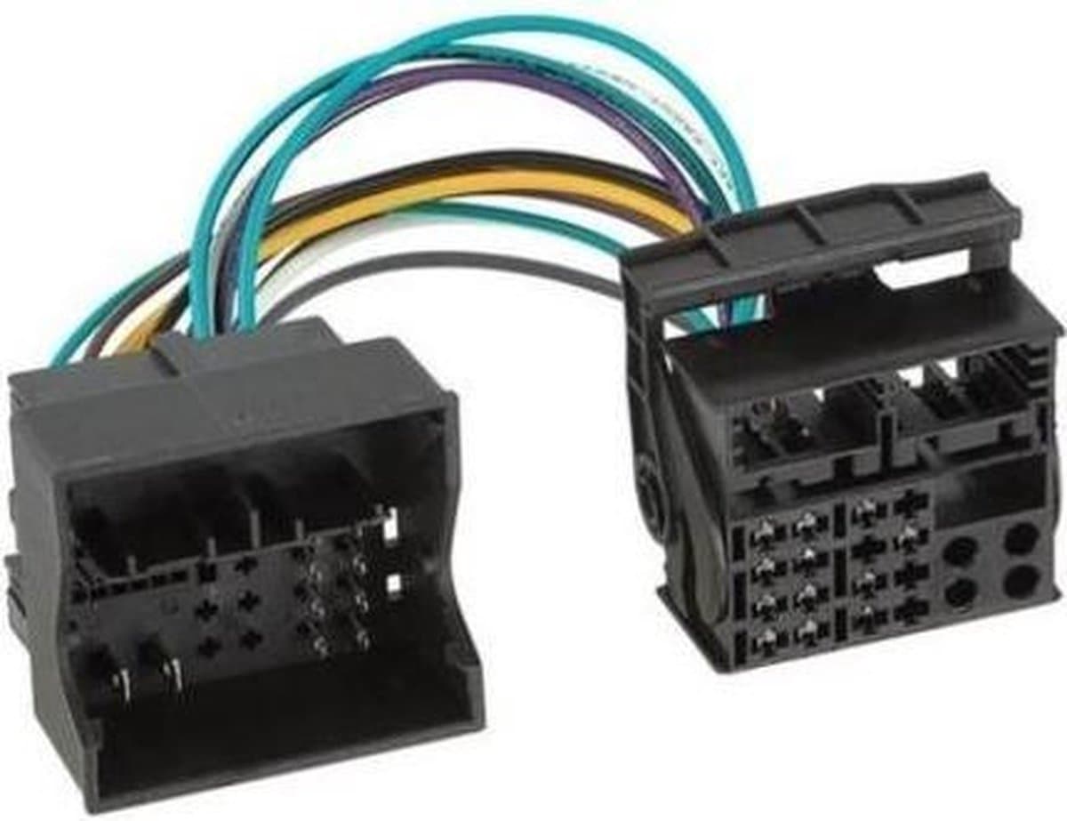 Quadlock verloopstekker voor Volkswagen | Seat | Skoda en Audi | Aaansluiting van nieuwe Quadlock (MIB) naar oudere Quadlock radio’s — afbeelding 1