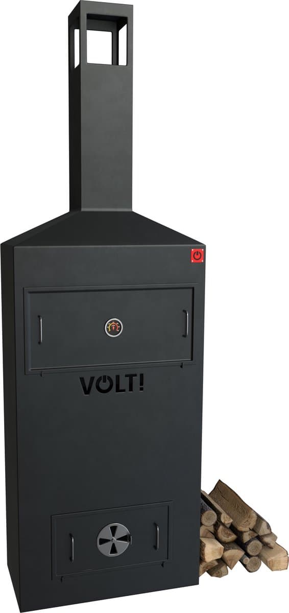 VOLT - Dutch Fire Oven BBQ Grill - Rookoven Barbecue - Rookkast - Buitenhaard - Pizza Oven - Tuinhaard - BBQ/Rookkast - Zwart - Made in NL — afbeelding 1