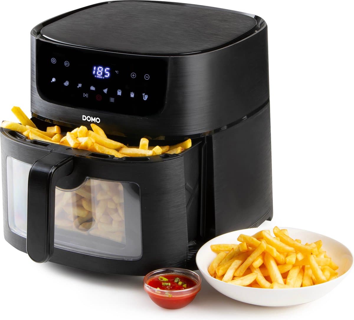 DOMO DO543FR - Heteluchtfriteuse - 8L - met kijkvenster - 8L - Zwart — afbeelding 1