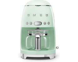 SMEG DCF02PGEU Filterkoffiemachine - Koffiezetapparaat - 10 Koppen - Warmhoudfunctie 40 min - Aroma Instelling - Programmeerbare Startfunctie - 50’s Style - Watergroen