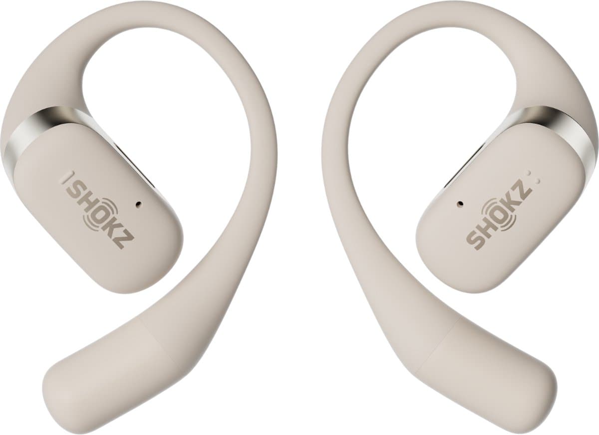 Shokz OpenFit - Open-Ear - Sporthoofdtelefoon - Beige — afbeelding 1
