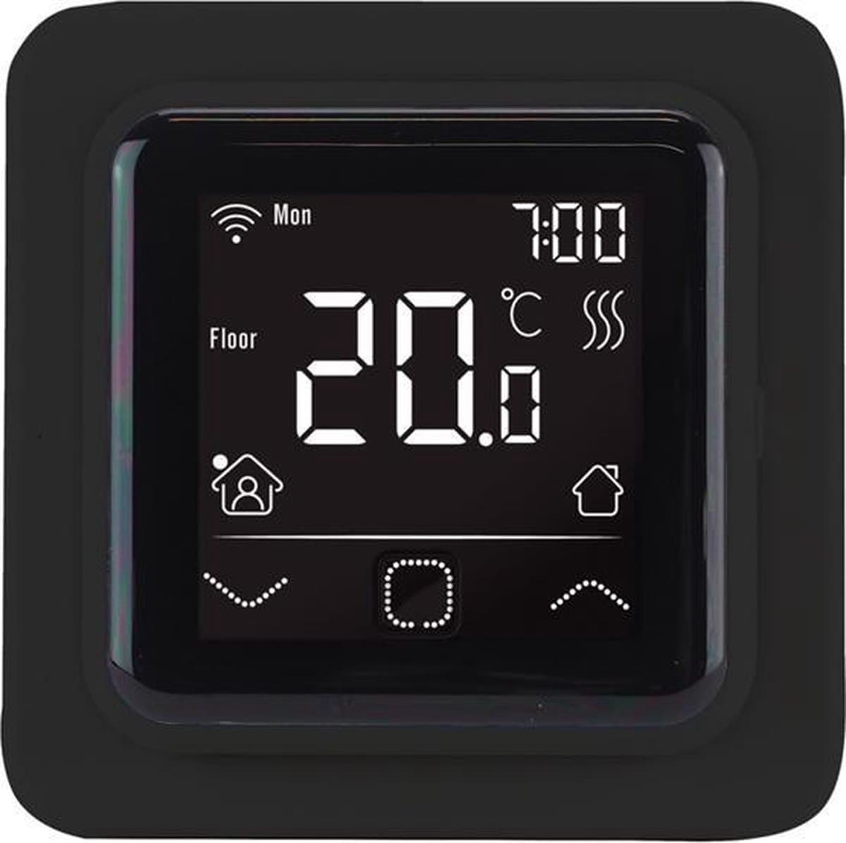 WiFi Klokthermostaat, RAL 9011 (Grafietzwart) — afbeelding 1