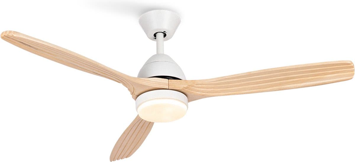 CREATE - Plafondventilator 40W silent Ø132 cm - Met Licht 3 kleurtemperaturen - Programmeerbare 1-4H - 6 Snelheden - Zomer/Winter functie - WIND CUP — afbeelding 1