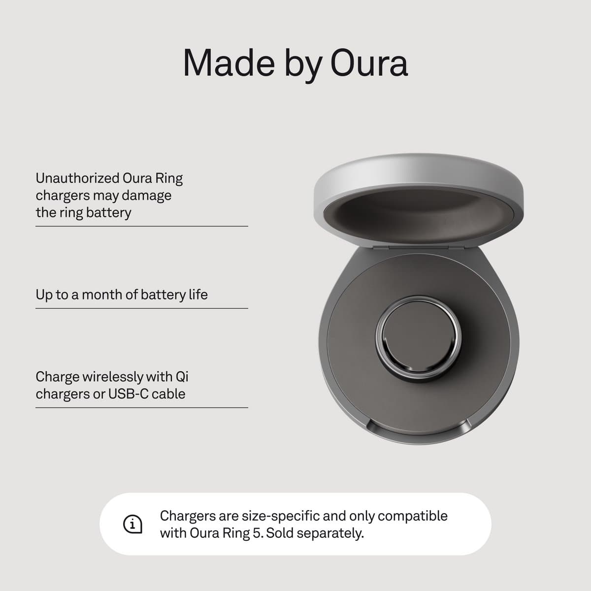 Oura Ring 5 - Portable Charger - Size 11 — afbeelding 1