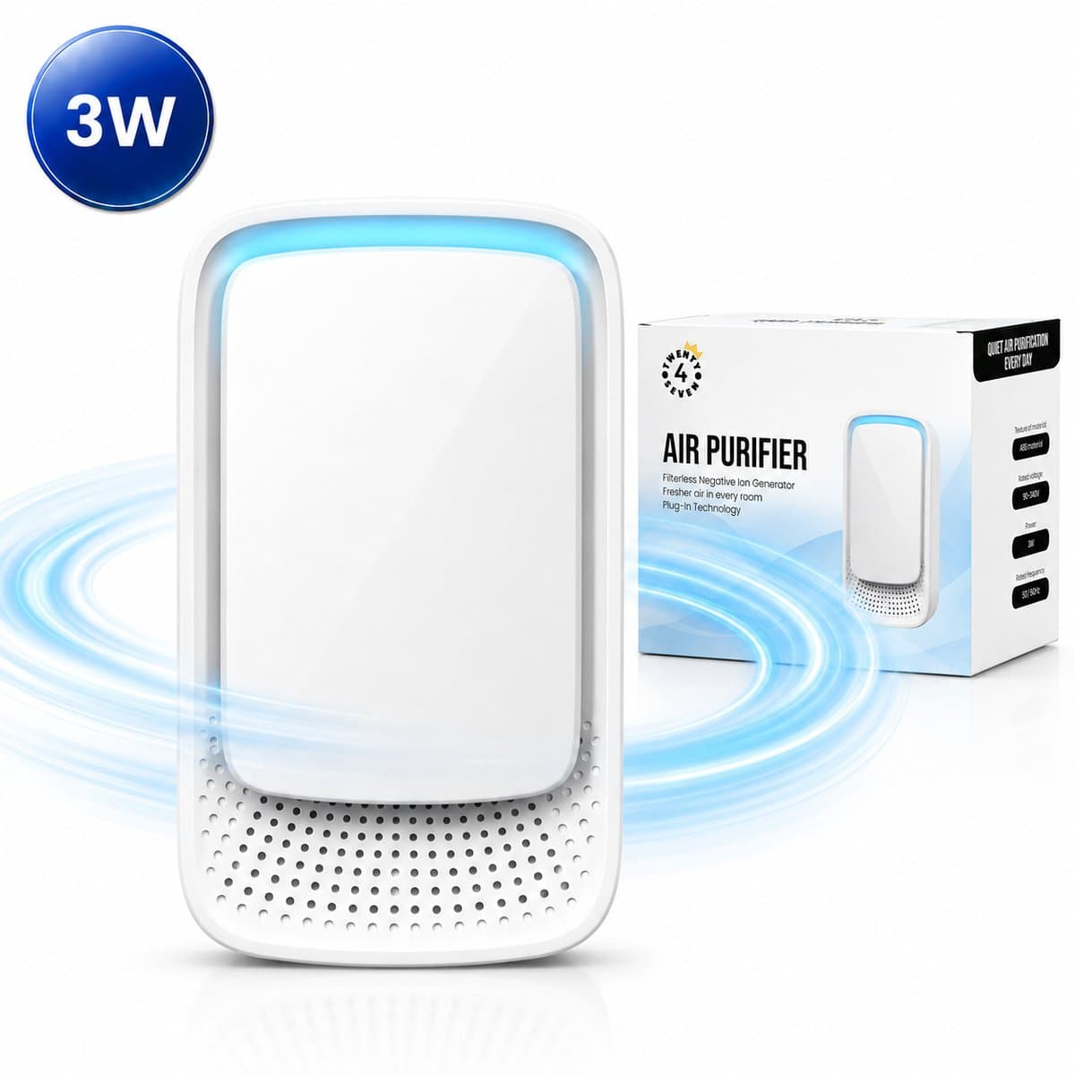 Twenty4seven® Mini Luchtreiniger Tegen Huisstofmijt - Stopcontact Air Purifier - Slaapkamer & Huisdieren — afbeelding 1