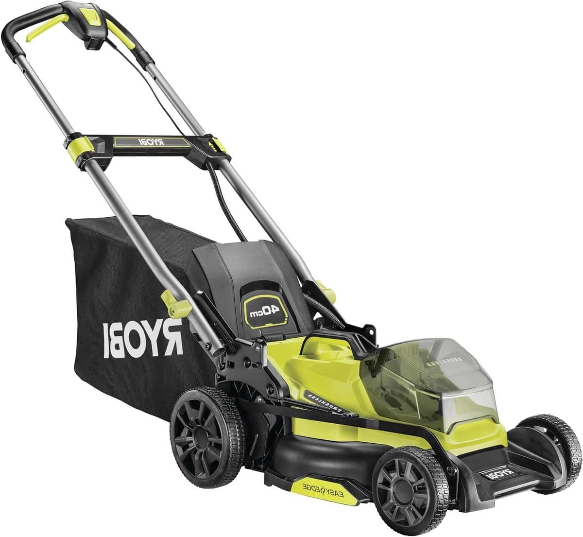 Accu Grasmaaier - Tuinmaaier - Gazon Onderhoud - Borstelloze Motor - 40 cm Snijdbreedte - Grijs — afbeelding 1