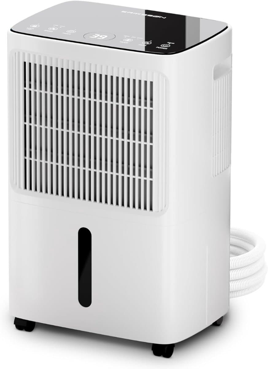 QORA® Luchtontvochtiger en luchtreiniger - Luchtontvochtiger slaapkamer - Luchtontvochtiger - Wit - 20cm x 27cm x 44cm — afbeelding 1