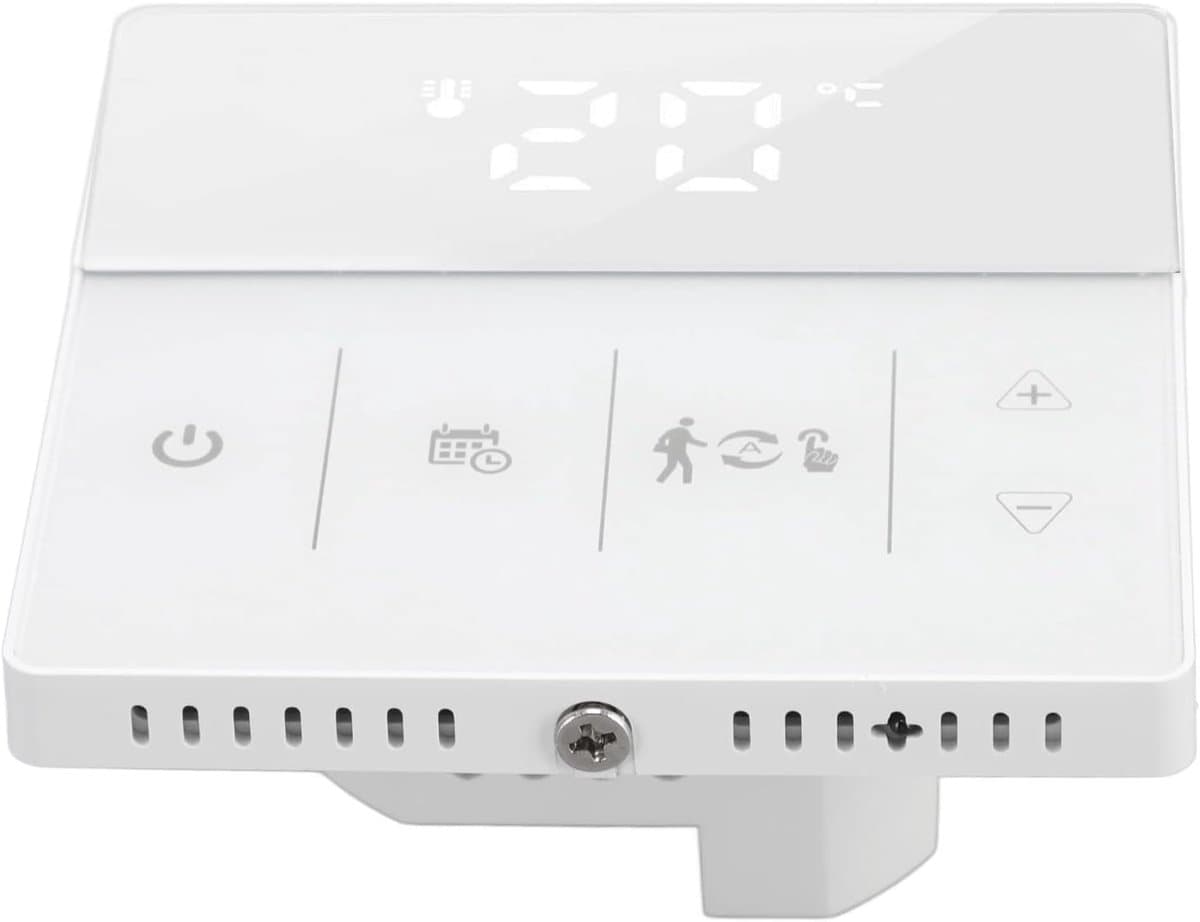 Slimme Thermostaat - Temperatuurregelaar - Thuis Verwarming - App en Stembediening - 8.5 x 8.5 cm - Wit — afbeelding 1
