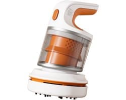 Mini stofzuiger - kleine stofzuiger - Bureaustofzuiger - handstofzuiger voor toetsenborden - Mini bureaustofzuiger - met nylon borstelkop - Geschikt voor toetsenborden/thuis/kantoor - Wit en oranje