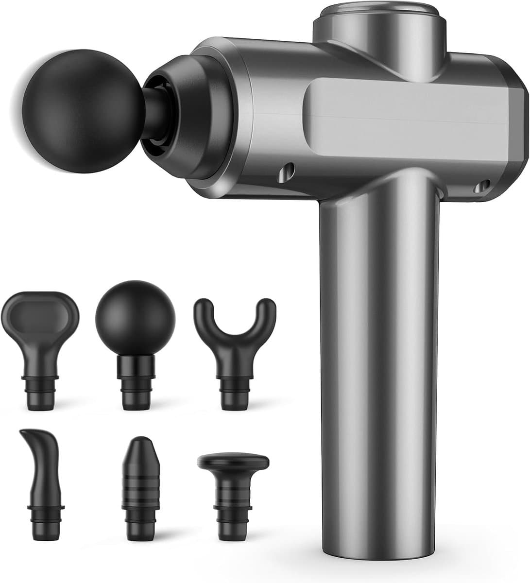 Massagepistool - Grijs - Handheld - Diep Weefsel Met LCD-Touchscreen - Voor Spierherstel en Pijnverlichting — afbeelding 1