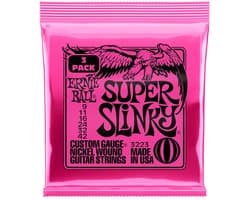 Ernie Ball Super Slinky - Elektrische Gitaarsnaren - 09-42 - 3-Pack - Nickel Wound