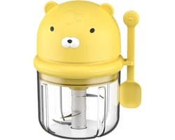 Elektrische Hakker - Keukenmachine Mini - Snel Ingrediënten Snijden - Vaatwasserbestendig Ontwerp - 350 ml Capaciteit - Geel