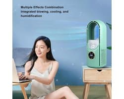 Bladloze Ventilator - Vernevelaar Koeler - Thuis Kantoor - 6 Snelheden Instelbaar - 100 Ml Tank - Groen