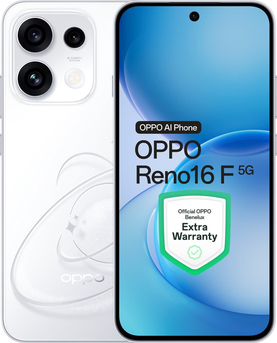 OPPO Reno16 F 5G 8+256GB Wit - Extra Garantie — afbeelding 1