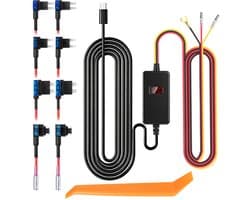 Fokelyi Dashcam Hardwire Kit - 12-24V - Accustroom - Type-C 5V/2.5A - Parkeerbewaking - laagspanningsbeveiliging - voor auto