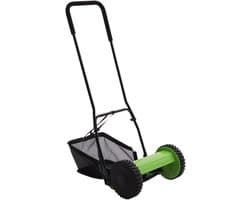 Handgrasmaaier - Duwmaaier Grasveger - Gazon Onderhoud - 5 Messen - 30cm Maaibreedte - Groen
