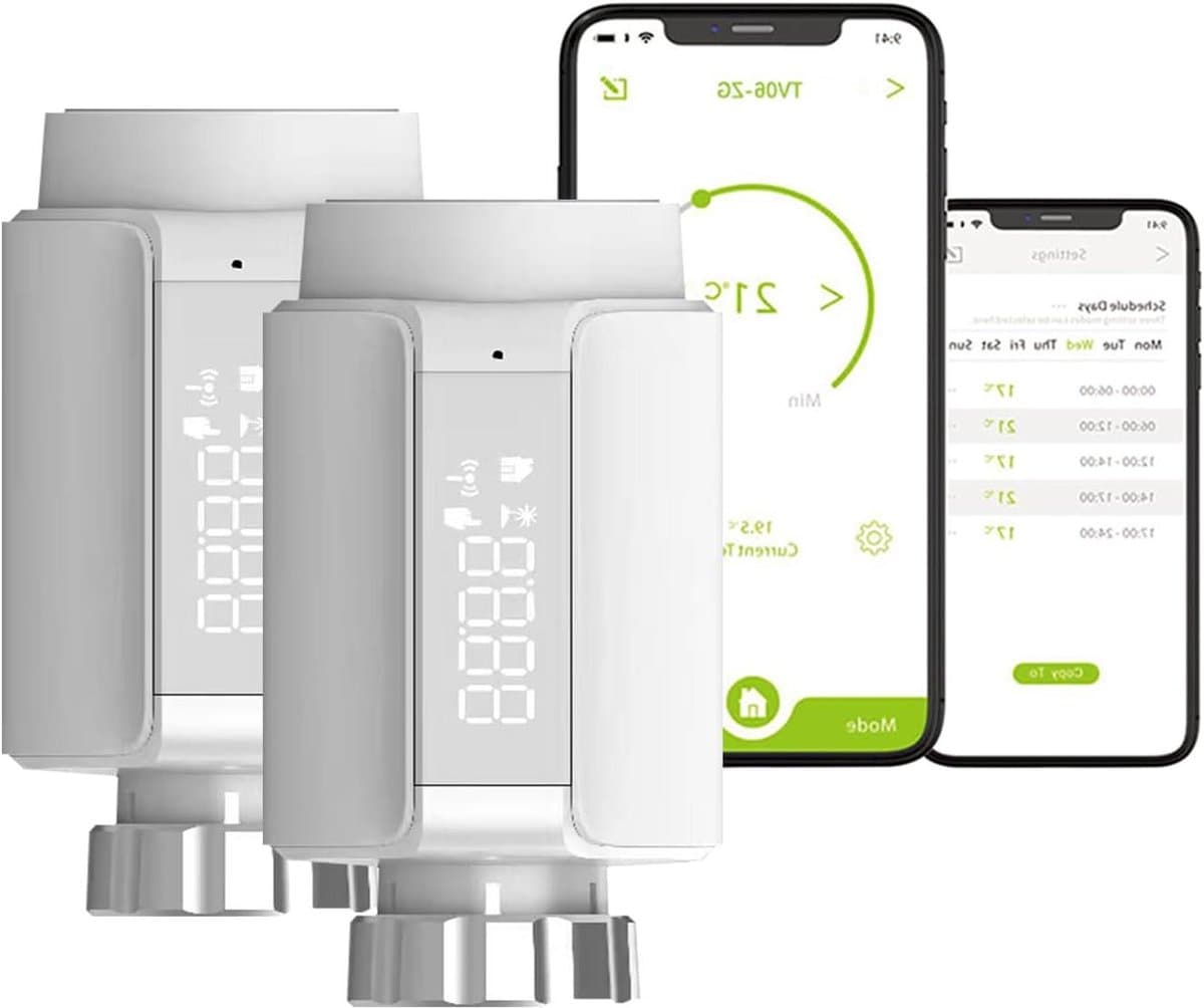 Slimme Radiator Thermostaat - Thermostaatkraan Zigbee - Energie Besparen - App en Spraakbesturing - M30 x 15 - Wit — afbeelding 1