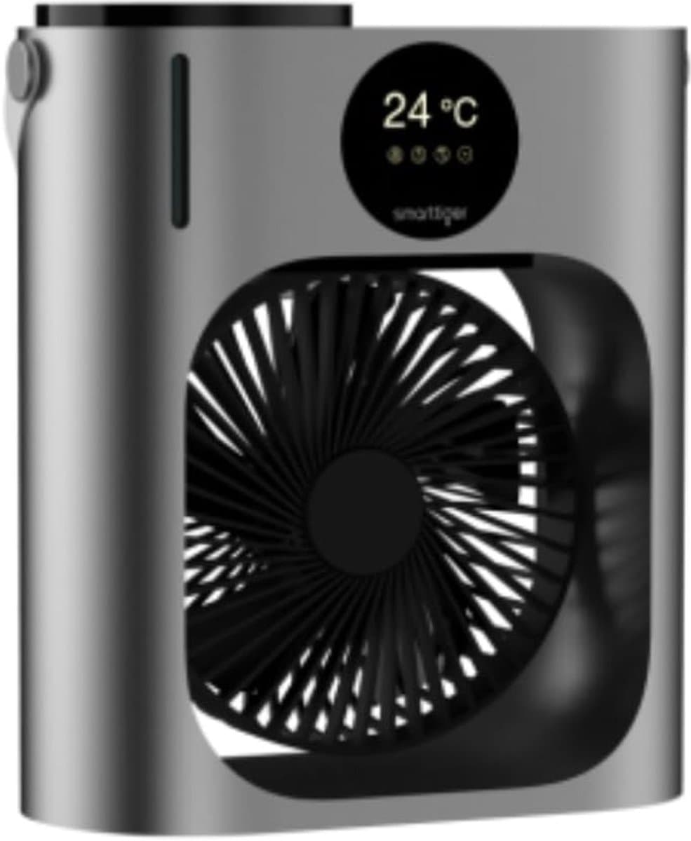 Mobiele Mini Airconditioning – 4-in-1 USB Luchtkoeler met Bevochtiger – 900 ml Watertank – 3 Snelheden – 2 Nevelstanden – LED Nachtlampje – Stil & Draagbaar voor Slaapkamer, Bureau en Camping — afbeelding 1