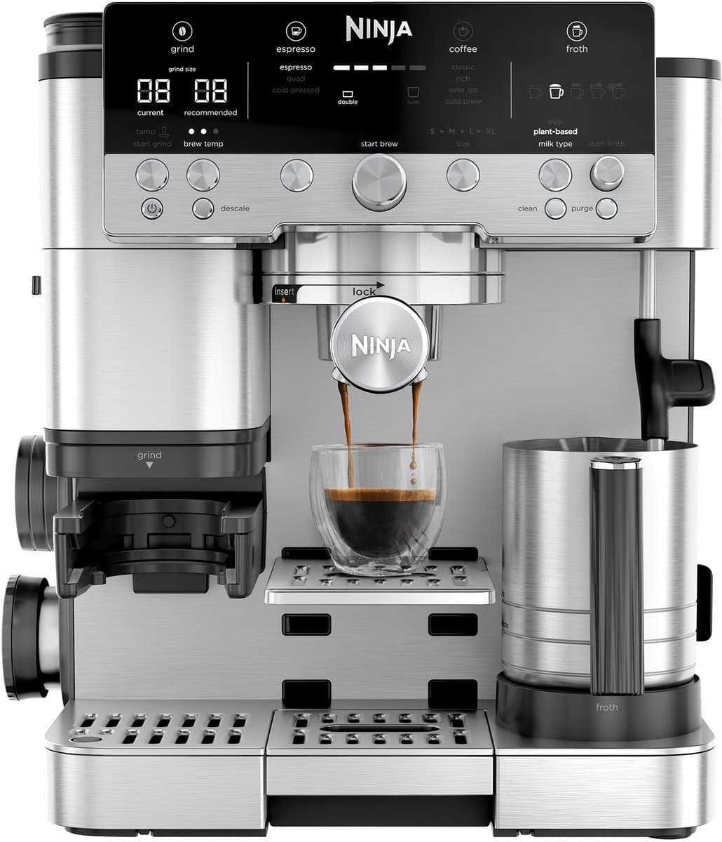 Ninja Luxe Café Premier Plus 3-in-1 Espressomachine, cold brew koffie en filterkoffie, Melkopschuimer met 4 automatische voorinstellingen - Zilver - ES655EU — afbeelding 1