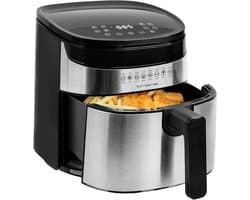 Digitale Airfryer - Heteluchtfriteuse - Gezond Frituren - 8 Programma's - 4.5 Liter - Zwart Zilver