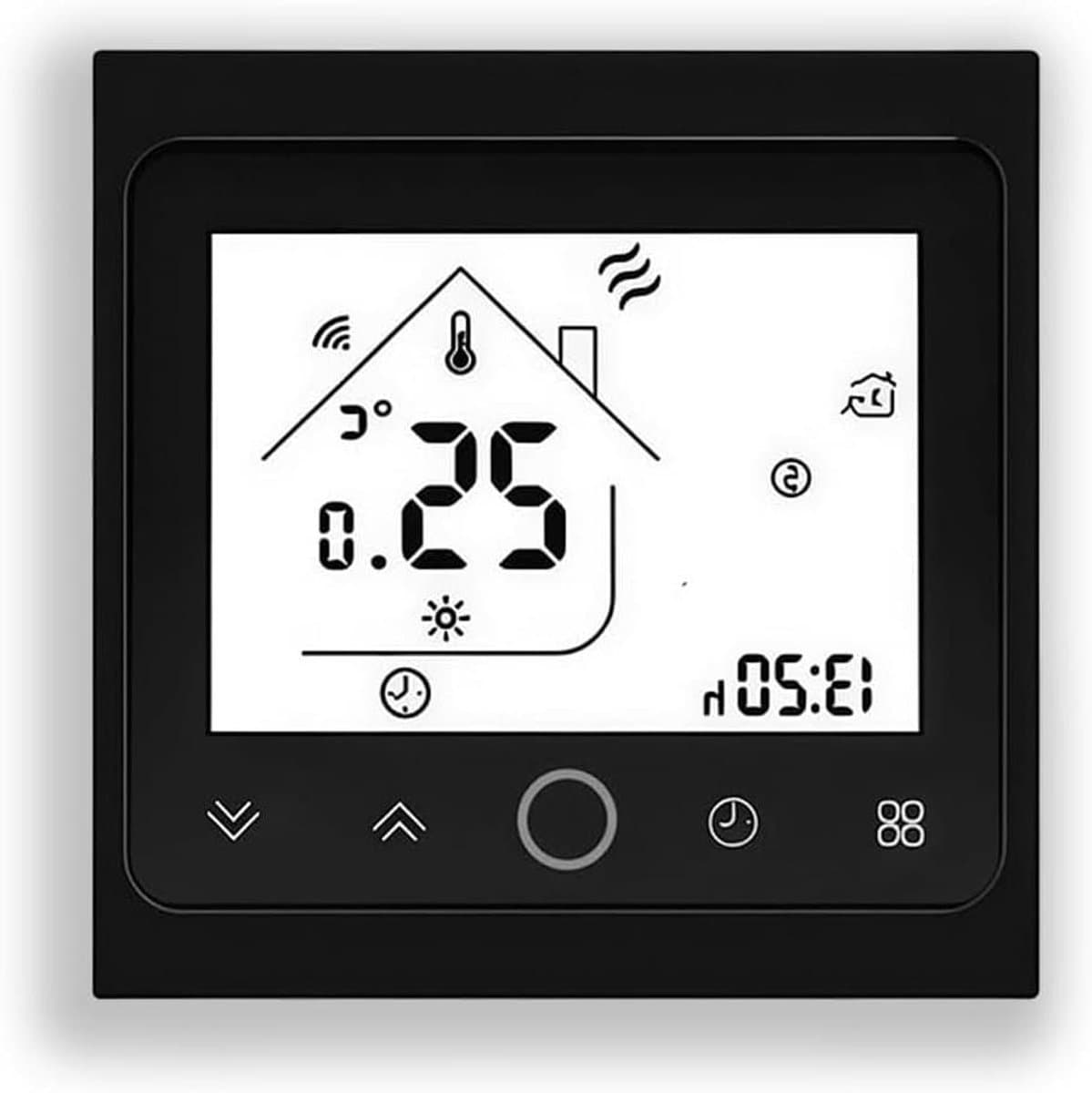 Slimme Thermostaat - Verwarming Regelaar - Energie Besparen - App Bediening - 220 Volt - Zwart — afbeelding 1