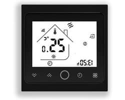 Slimme Thermostaat - Verwarming Regelaar - Energie Besparen - App Bediening - 220 Volt - Zwart