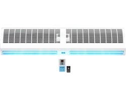 Afstandsbediening Wandventilator - Luchtgordijn Ventilator - Luchtstromen Creëren - Volledig Metalen Behuizing - 100cm - Wit