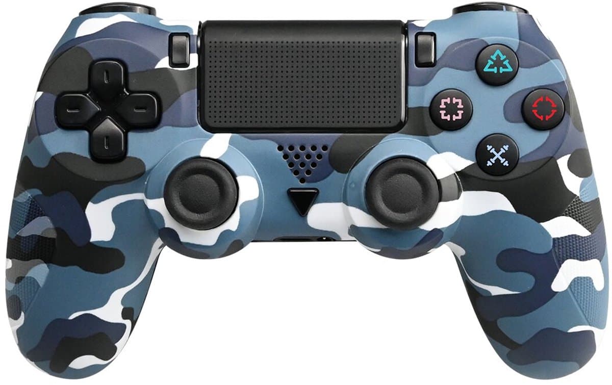 PS4 Draadloze Controller V2 - Geschikt voor PS4 - Camouflage Blauw — afbeelding 1