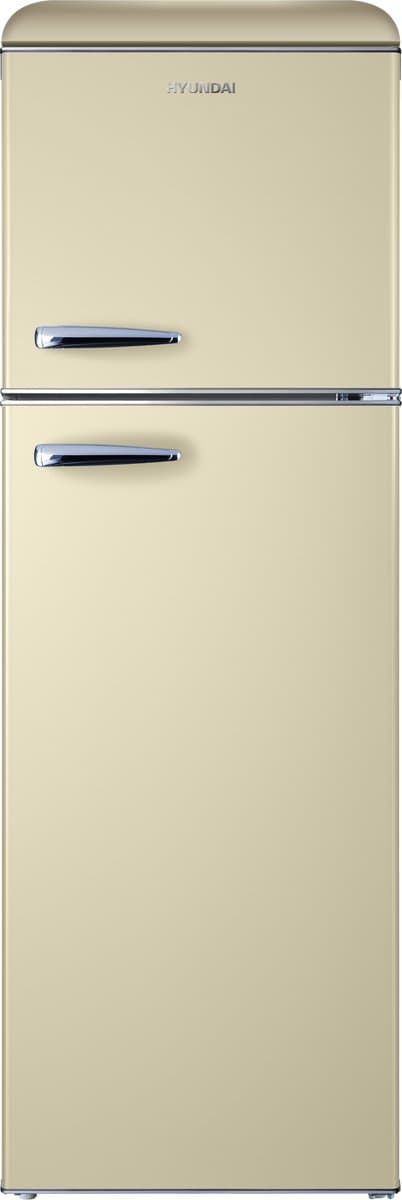 HYUNDAI - Retro Koel - vriescombinatie - 296 Liter - Energieklasse E - Crème — afbeelding 1