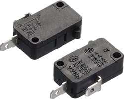 SnelShoppen - QUARKZMAN Magnetron Deur Schakelaar Vervangingsonderdelen 16A voor Magnetron en Rijstkoker, 2 Normaal Gesloten Zwart, Pack van 2