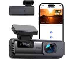 SnelShoppen - Dash Cam Front 1440P QHD - Mini Auto Camera Video Recorder met 170° Hoek, Nachtzicht, WDR, Parkeerbewaking en G-Sensor - Compacte Autoca